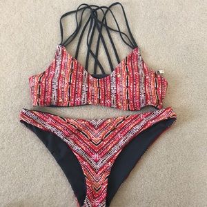 Red/Orange/Gray Bikini